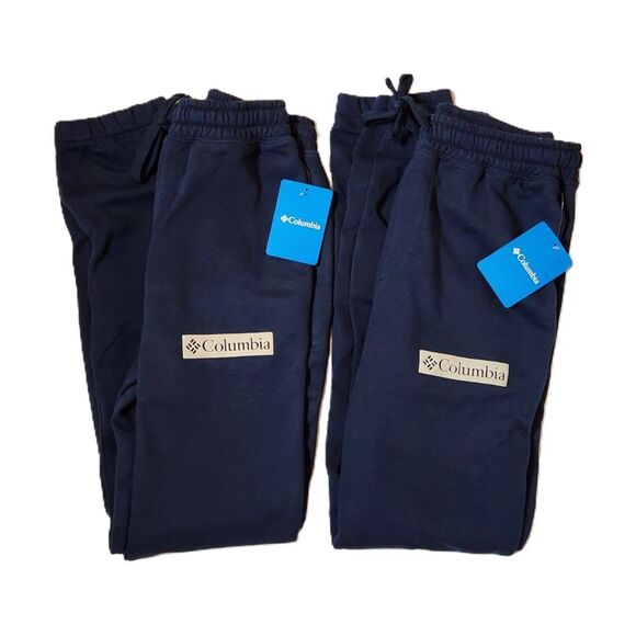 (2) Columbia Men’s Trek Jogger Pants – Size Small, Navy Blue, Cotton Blend - Picture 1 of 11